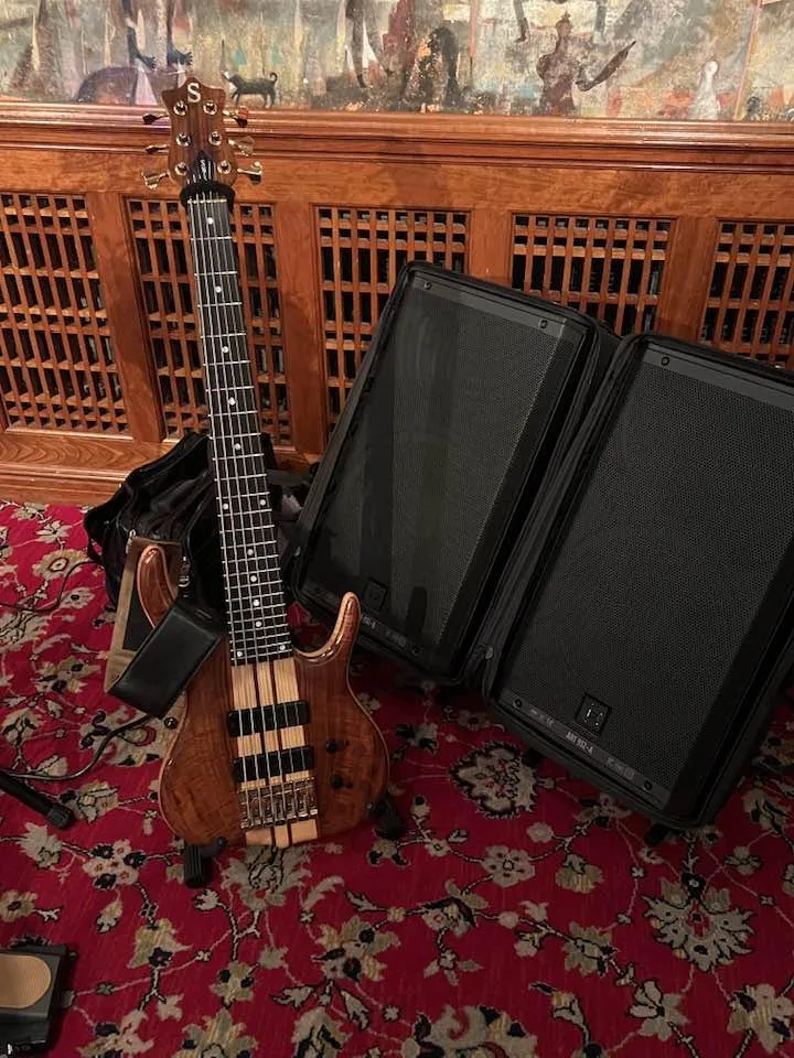 Russ's 2008 Ken Smith with an RCF ART 932-A on a patterned carpet
