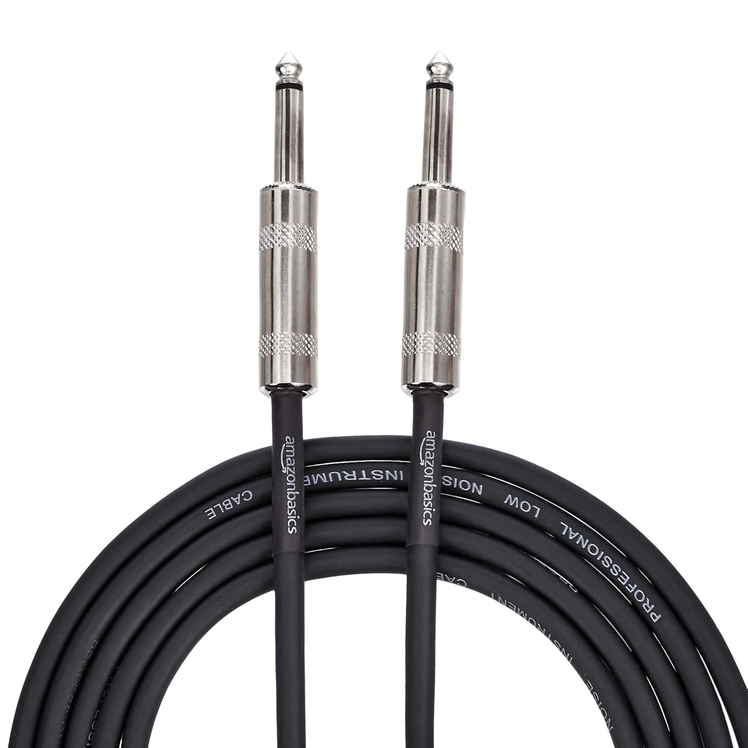 1/4-inch instrument cable with large mono plugs on each end