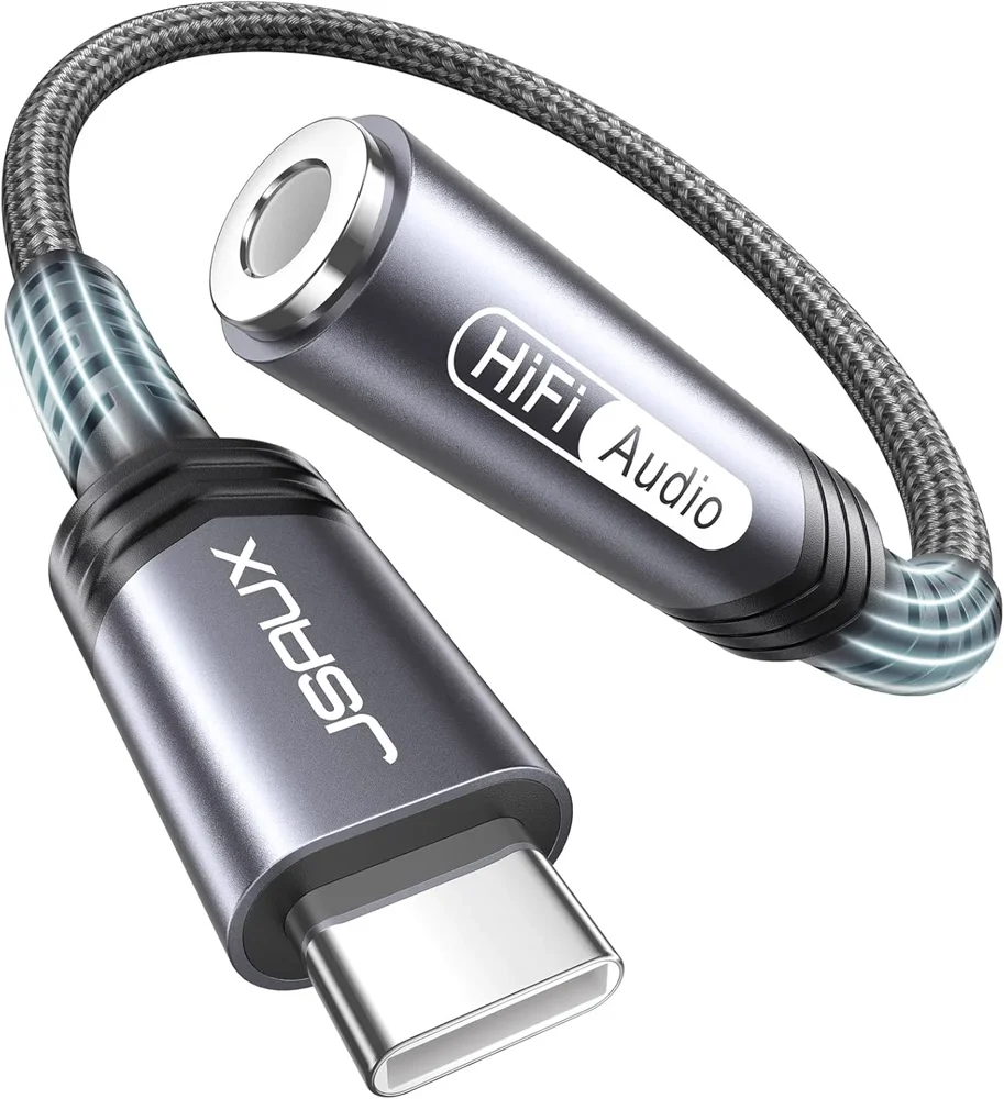 USB-C to 3.5mm headphone adapter dongle