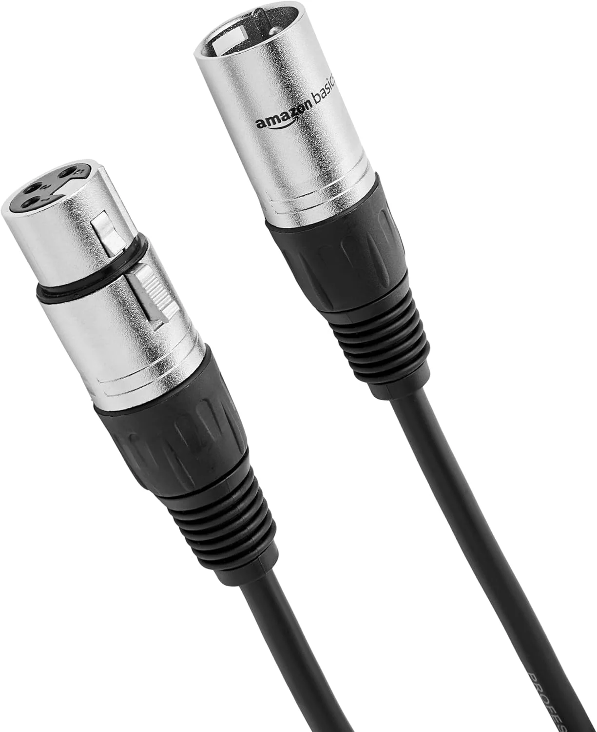 XLR microphone cable with round connectors on each end